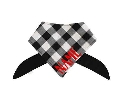 Black and White Plaid Bandana