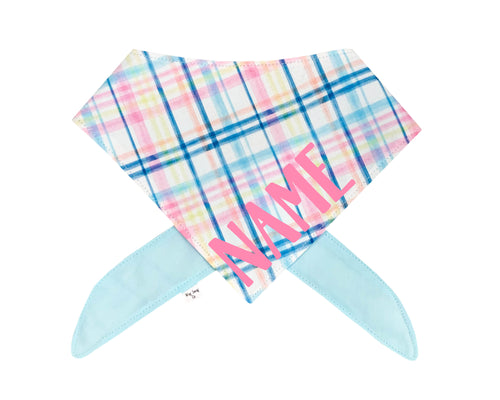 Easter Plaid Bandana | Two Font Color Options