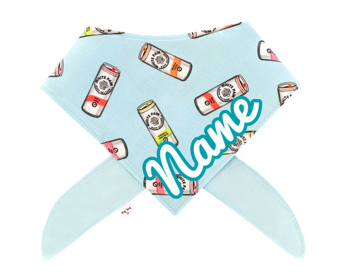 White Paws Ruff Seltzer White Claw Dog Bandana