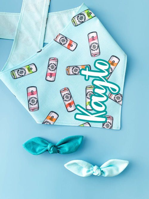White Paws Ruff Seltzer White Claw Dog Bandana