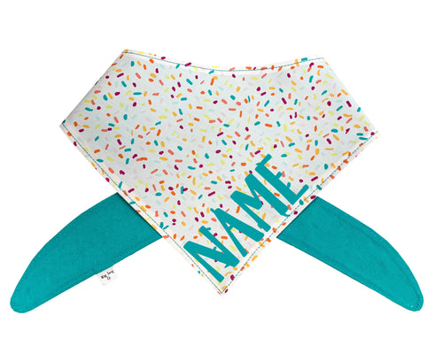 Birthday Sprinkles Bandana (Turquoise or Pink Font)